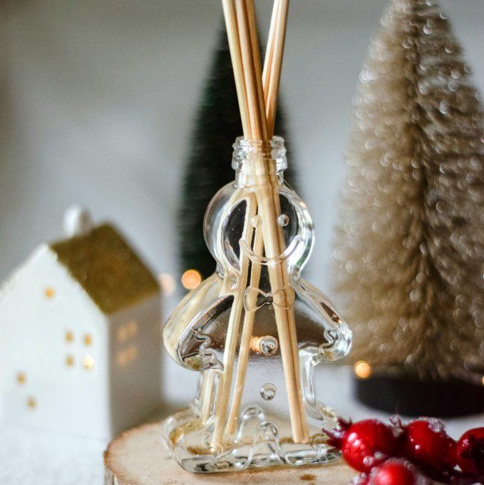 Diffuseur d’ambiance en verre Gingerbread 50 ml – Parfum de Grasse sans alcool, vegan & cruelty free