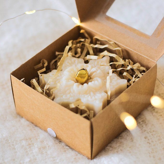 Bougie artisanale Flocon de Neige – Parfum au choix