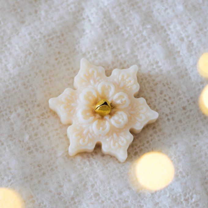 Bougie artisanale Flocon de Neige – Parfum au choix