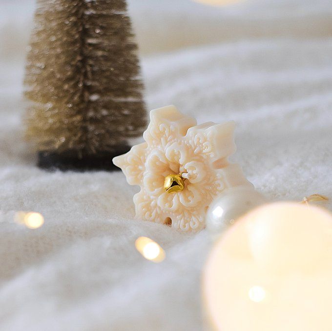 Bougie artisanale Flocon de Neige – Parfum au choix