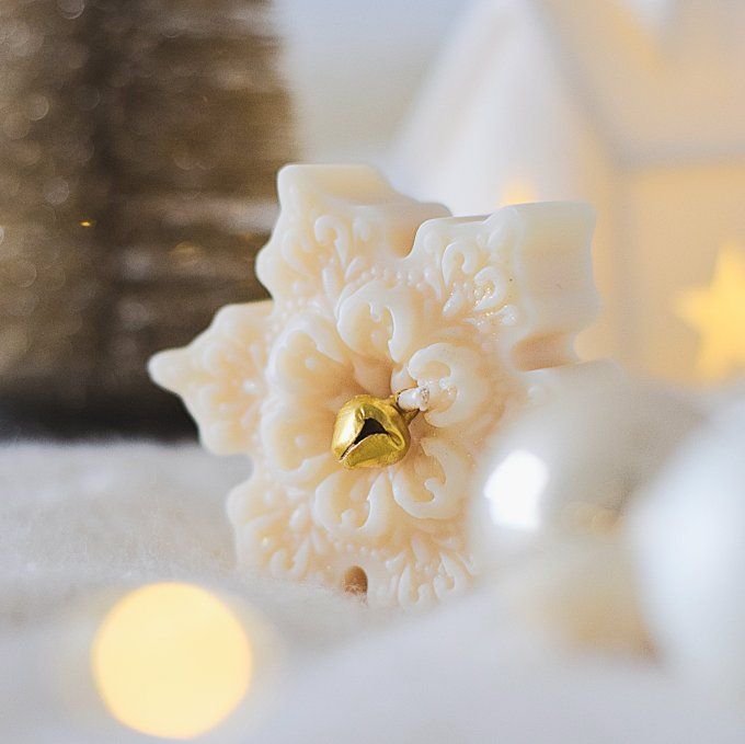Bougie artisanale Flocon de Neige – Parfum au choix