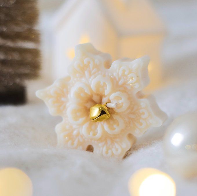 Bougie artisanale Flocon de Neige – Parfum au choix
