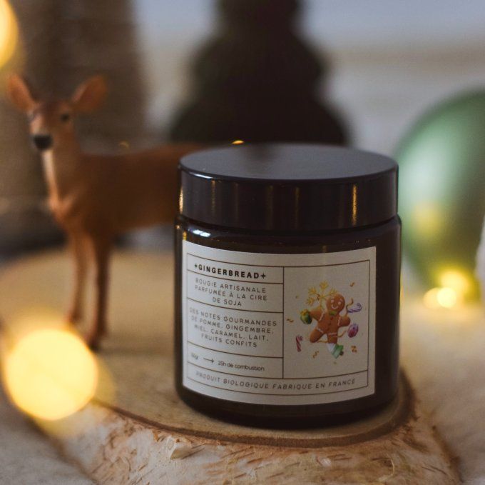 Bougie parfumée Gingerbread  – Ambiance gourmande et chaleureuse au pain d’épices