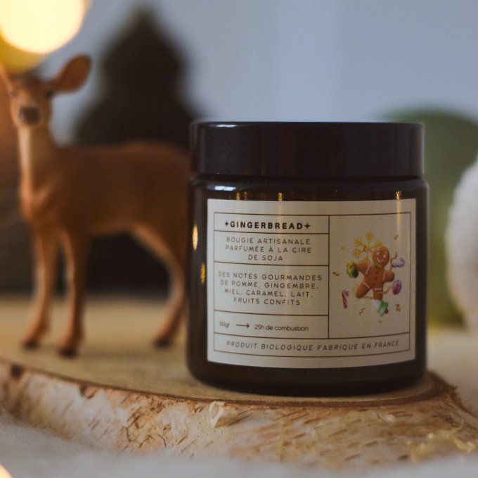 Bougie parfumée Gingerbread  – Ambiance gourmande et chaleureuse au pain d’épices
