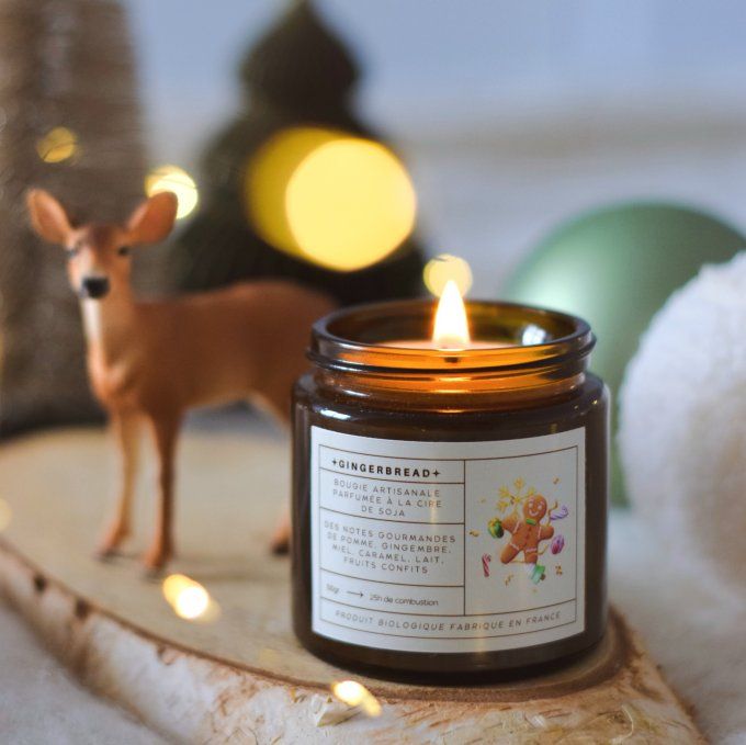 Bougie parfumée Gingerbread  – Ambiance gourmande et chaleureuse au pain d’épices