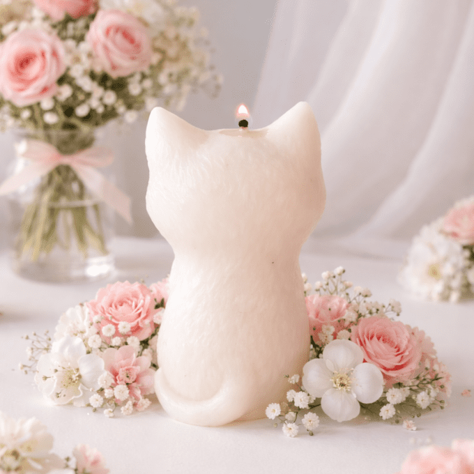 Bougie coeur de Minou