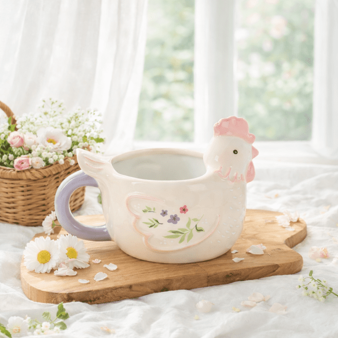 Mug en forme de poule