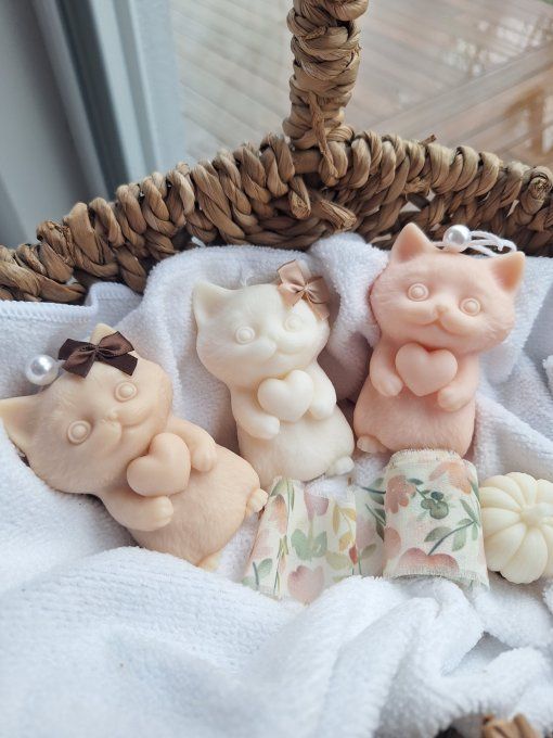 Bougie coeur de Minou