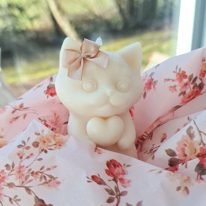 Bougie coeur de Minou