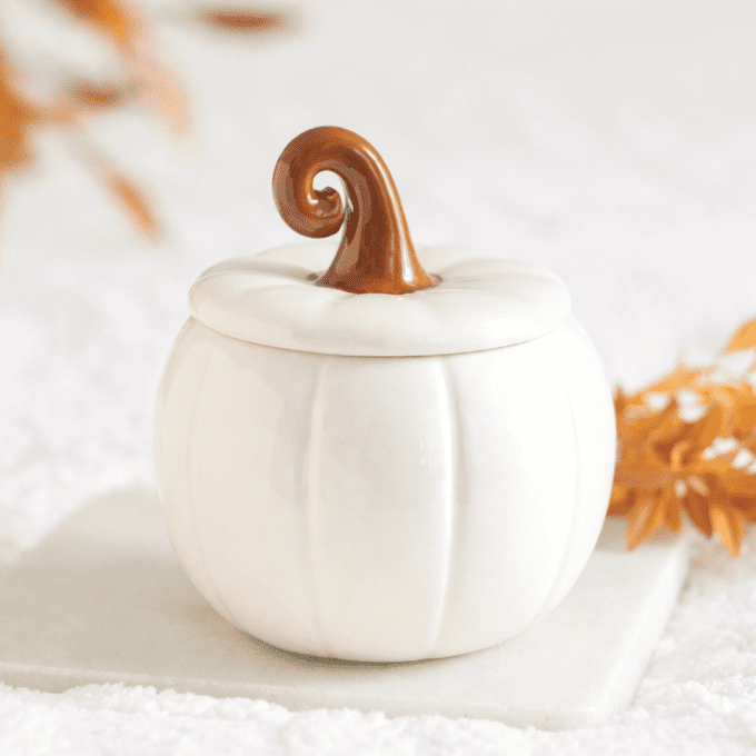 Brûleur en forme de citroulle blanche