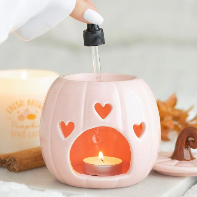 Brûleur en forme de citrouille rose 
