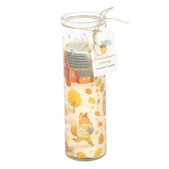 Bougie en tube parfumée aux bois de cannelle