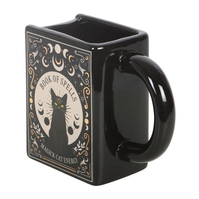Mug en forme de livre de sorts Black Cat