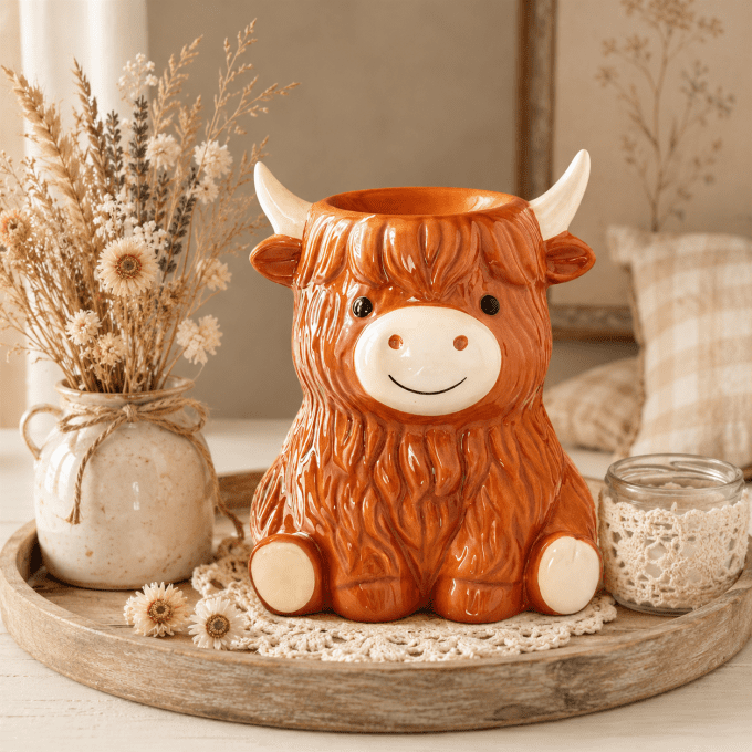 Brûleur en forme de vache Highland