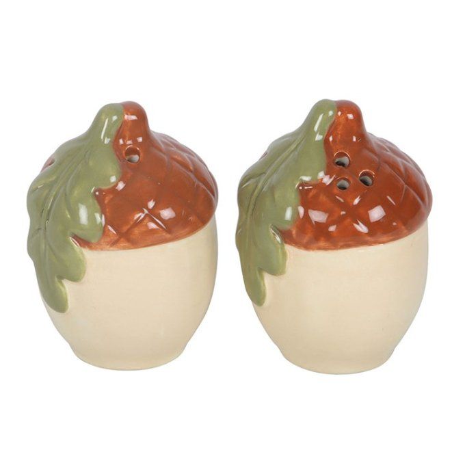 Salière et poivrière en forme de gland