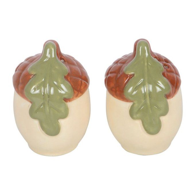 Salière et poivrière en forme de gland