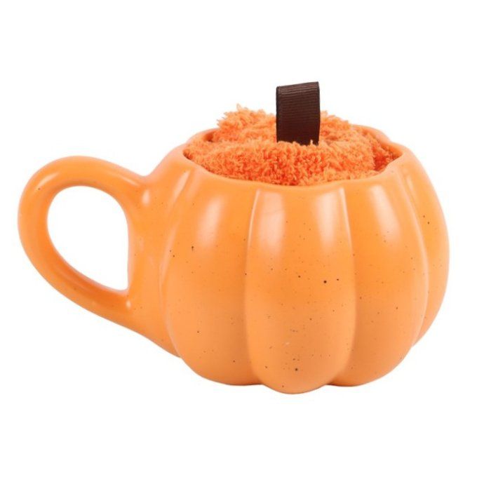 Ensemble Tasse citrouille et Chaussettes