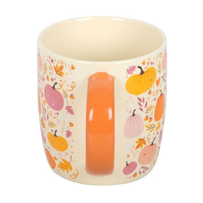 Tasse à motif citrouille rose et orange