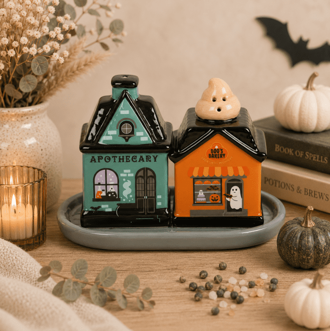 Salière et poivrière « Spooky Street »