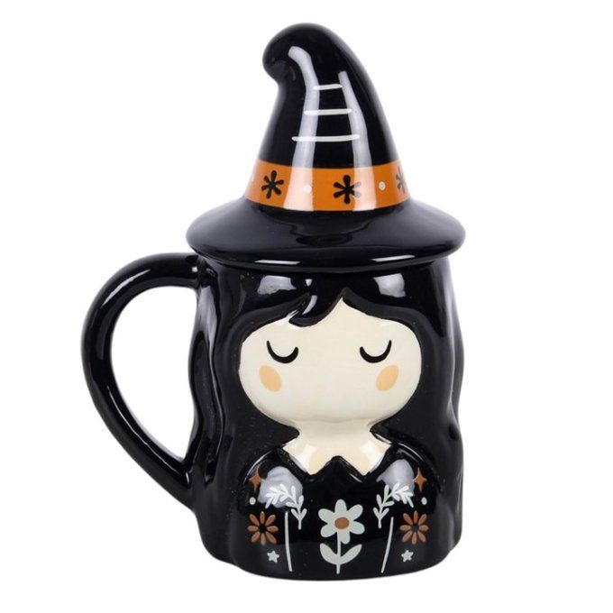 Tasse avec couvercle Petite Sorcière