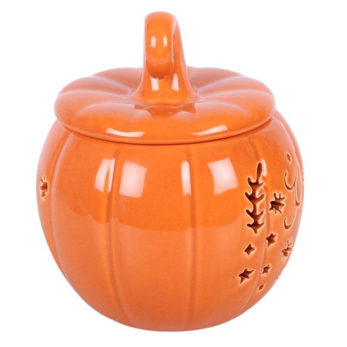 Brûleur ajouré en forme de citrouille  - Orange