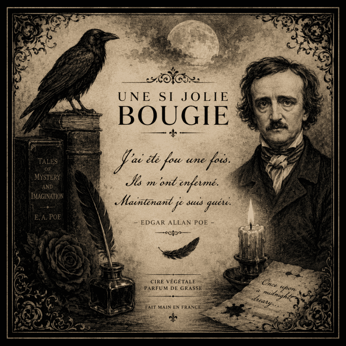 Bougie parfumée – Collection Edgar Allan Poe – Édition Spéciale 
