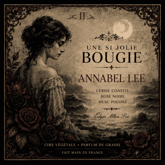 Bougie parfumée Annabel Lee – Collection Edgar Allan Poe