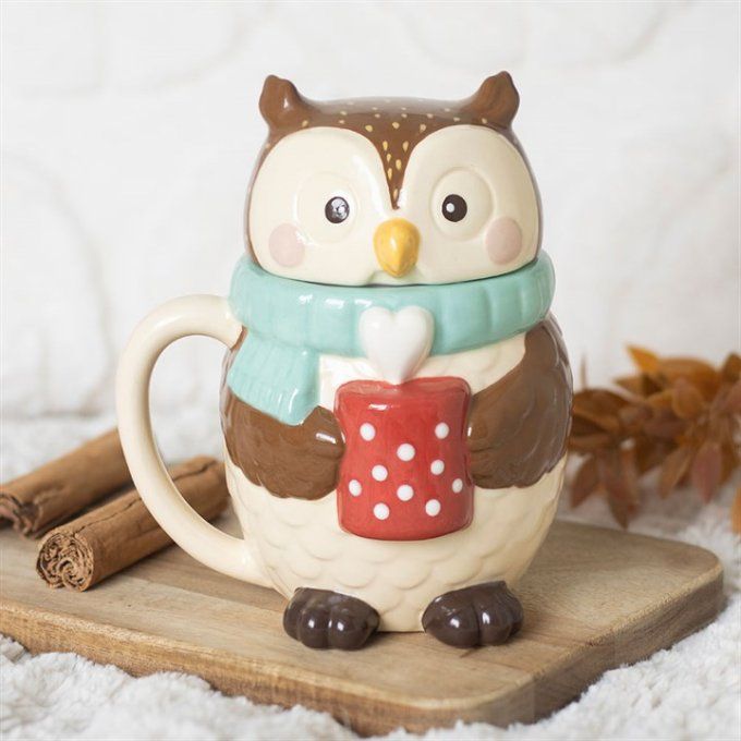 Tasse en forme de hiboux