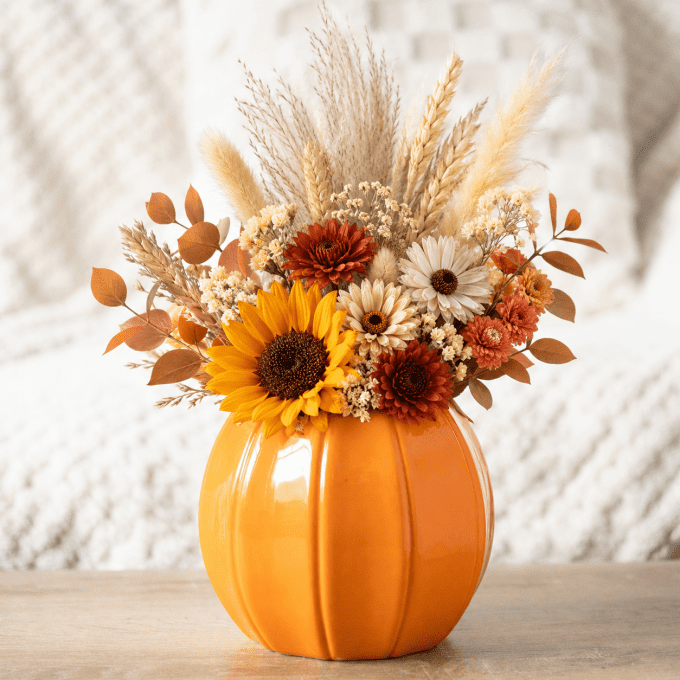 Vase citrouille orange