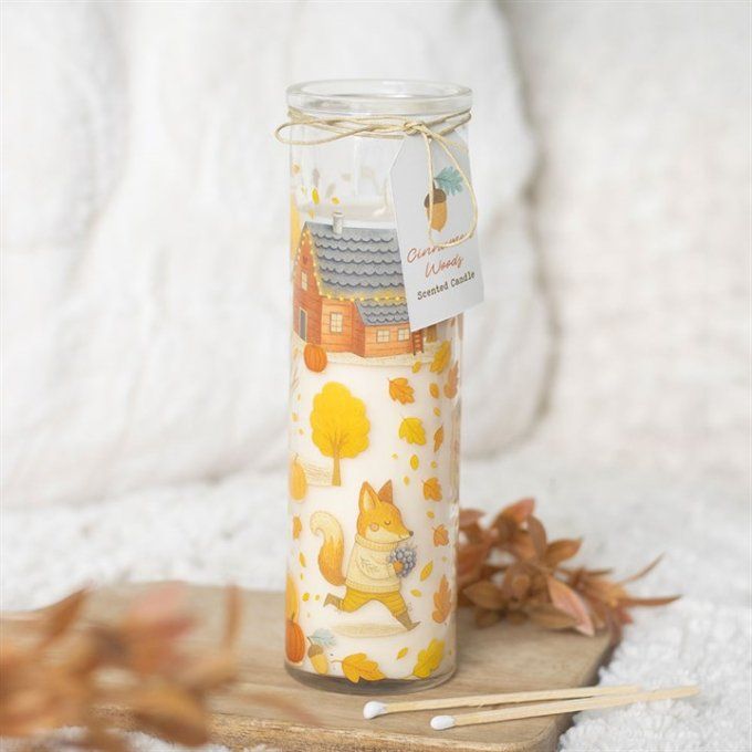 Bougie en tube parfumée aux bois de cannelle