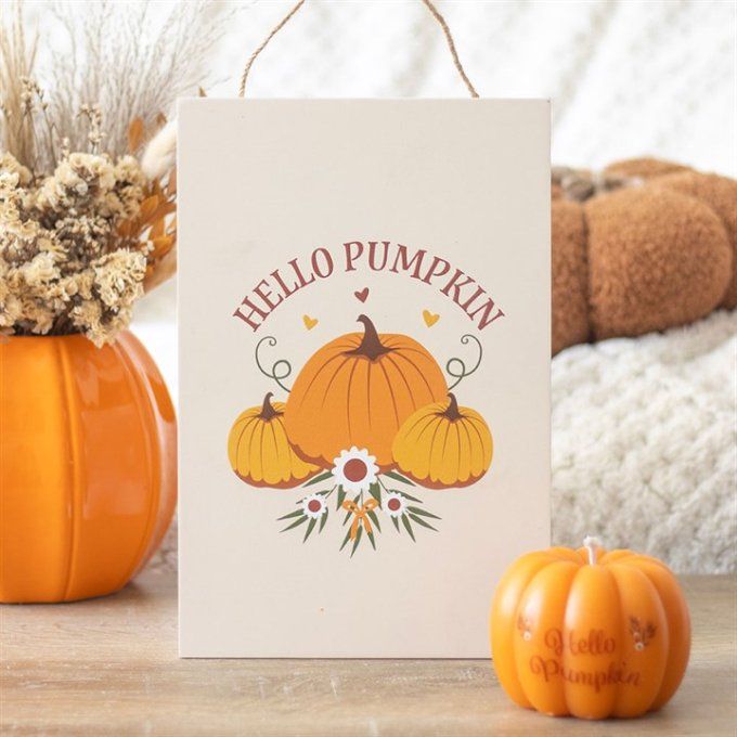 Bougie en forme de citrouille Hello Pumpkin
