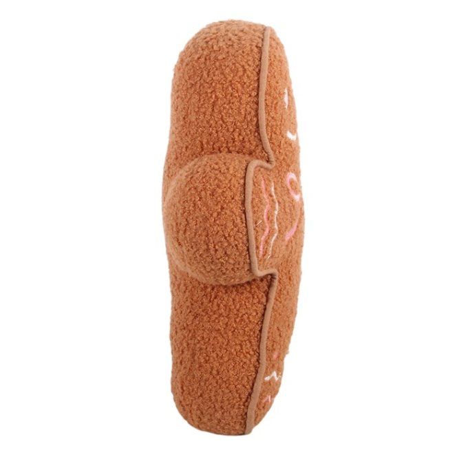 Coussin en bouclé « Bonhomme en pain d'épices » 
