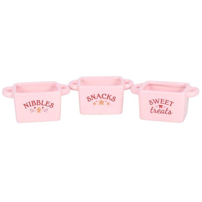 Lot de 3 bols à collation Sugarplum Bakery