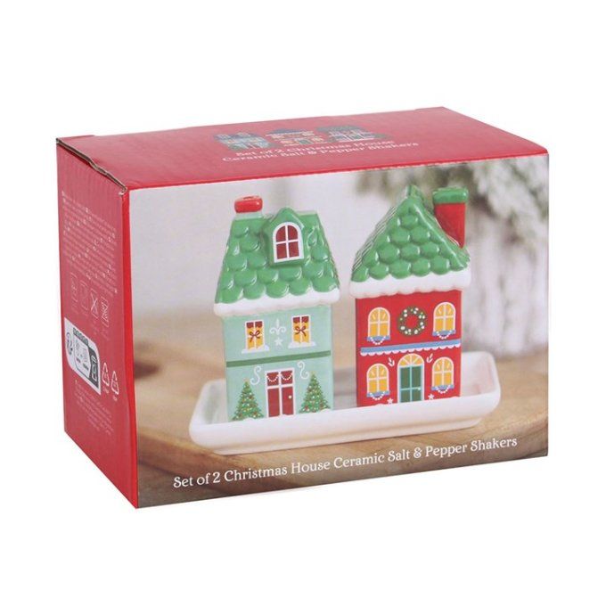 Salière et poivrière « Maison de Noël »