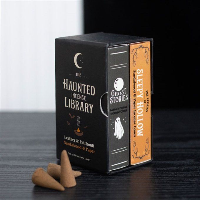 Lot de 2 paquets de cônes d'encens « Bibliothèque hantée »
