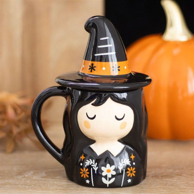 Tasse avec couvercle Petite Sorcière