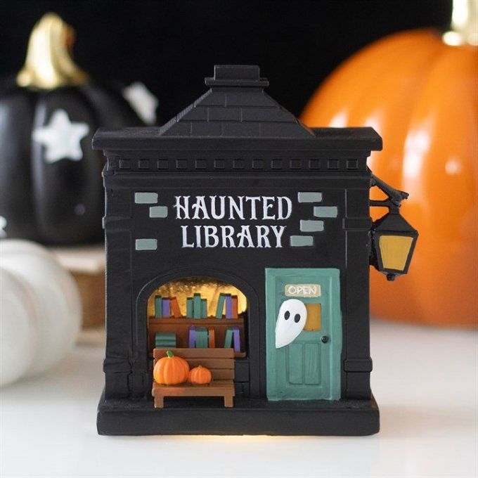Décoration lumineuse LED « Bibliothèque hantée »