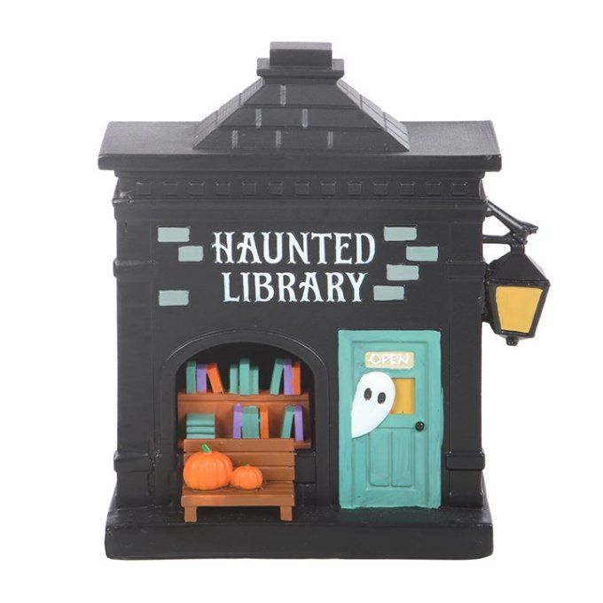 Décoration lumineuse LED « Bibliothèque hantée »
