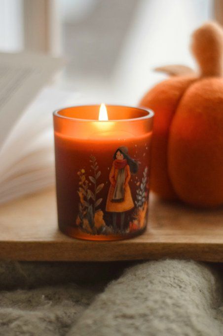 Bougie parfumée Saison Dorée - Deux illustrations au choix