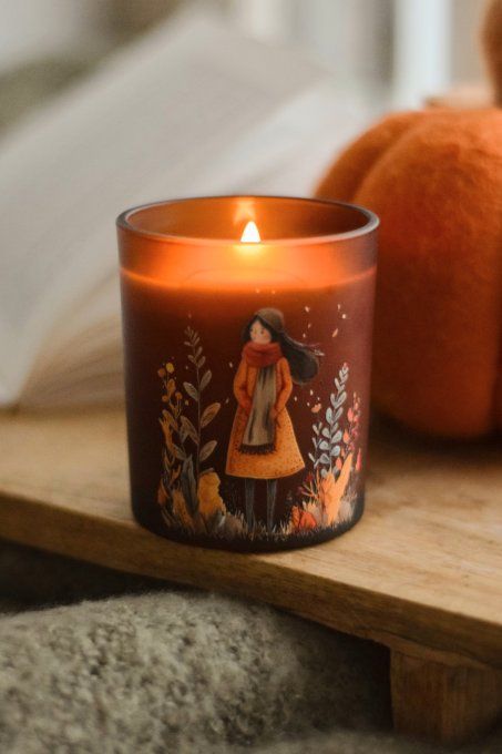 Bougie parfumée Saison Dorée - Deux illustrations au choix