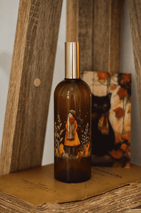 Spray d'ambiance 200 ml - Saison dorée - Deux illustrations au choix