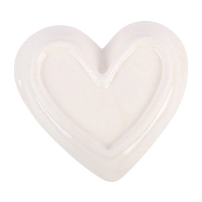 Petite coupelle « Cœur et ailes d'ange » blanc cassé