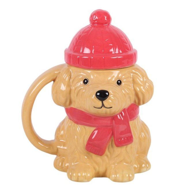 Tasse avec couvercle « Winter Puppy » 