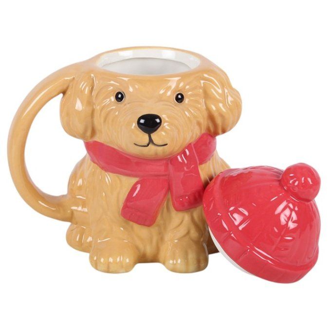 Tasse avec couvercle « Winter Puppy » 