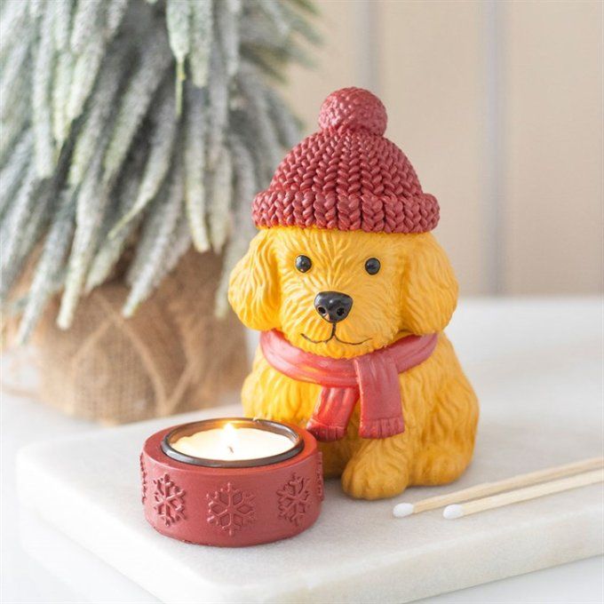 Porte-bougie « Winter Puppy »