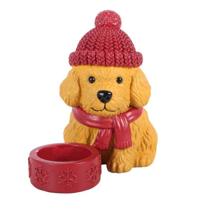 Porte-bougie « Winter Puppy »