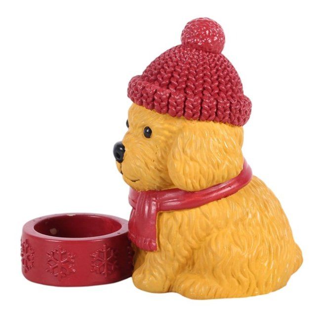 Porte-bougie « Winter Puppy »
