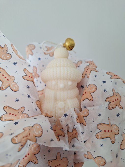 Bougie décorative "Bonhomme de neige" – Édition de Noël 