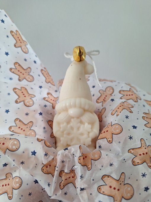 Bougie décorative "Lutin flocon de neige" – Édition de Noël 