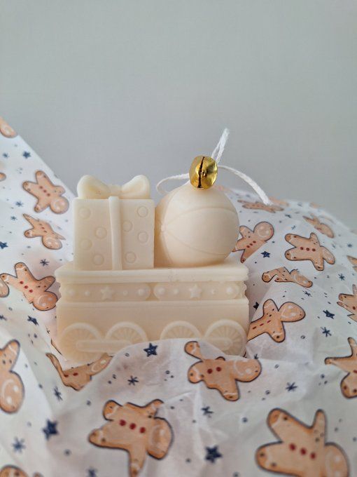 Bougie décorative "Train ballon" – Édition de Noël 